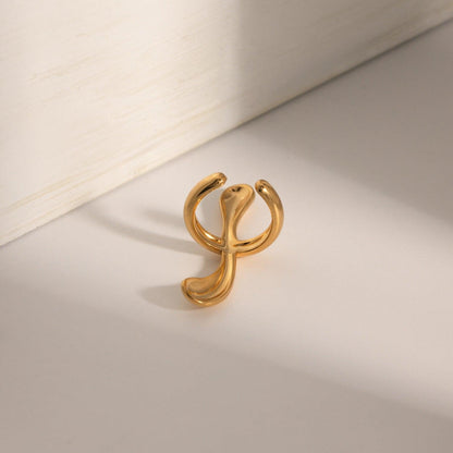18K Gold-Plated Stainless Steel Cuff Earrings Carauana Store