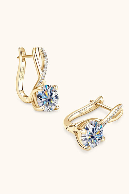 4 Carat Moissanite 925 Sterling Silver Earrings Carauana Store