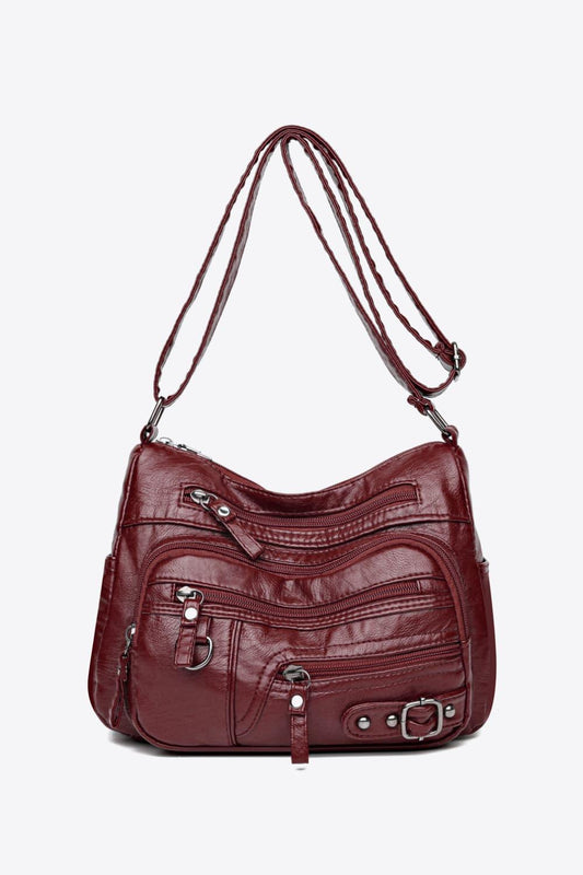 Multi-Pocket PU Leather Crossbody Bag Carauana Store