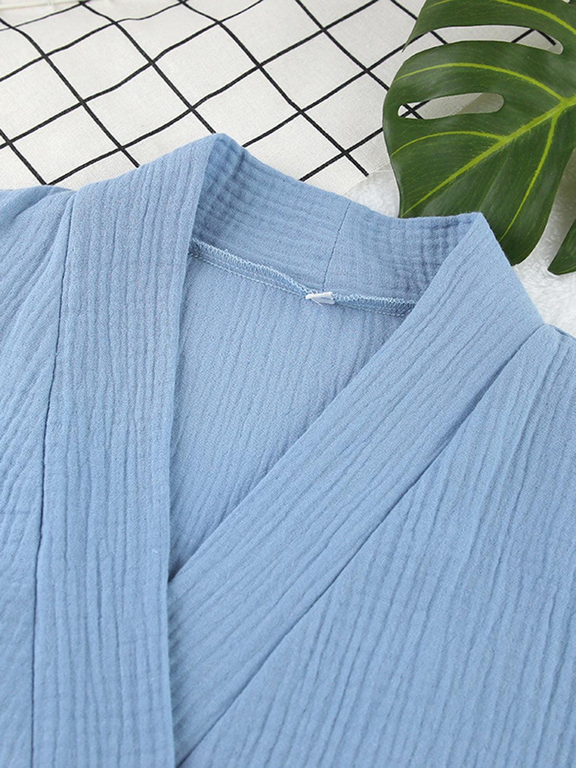 Textured Dropped Shoulder Cardigan and Shorts Set Carauana Store