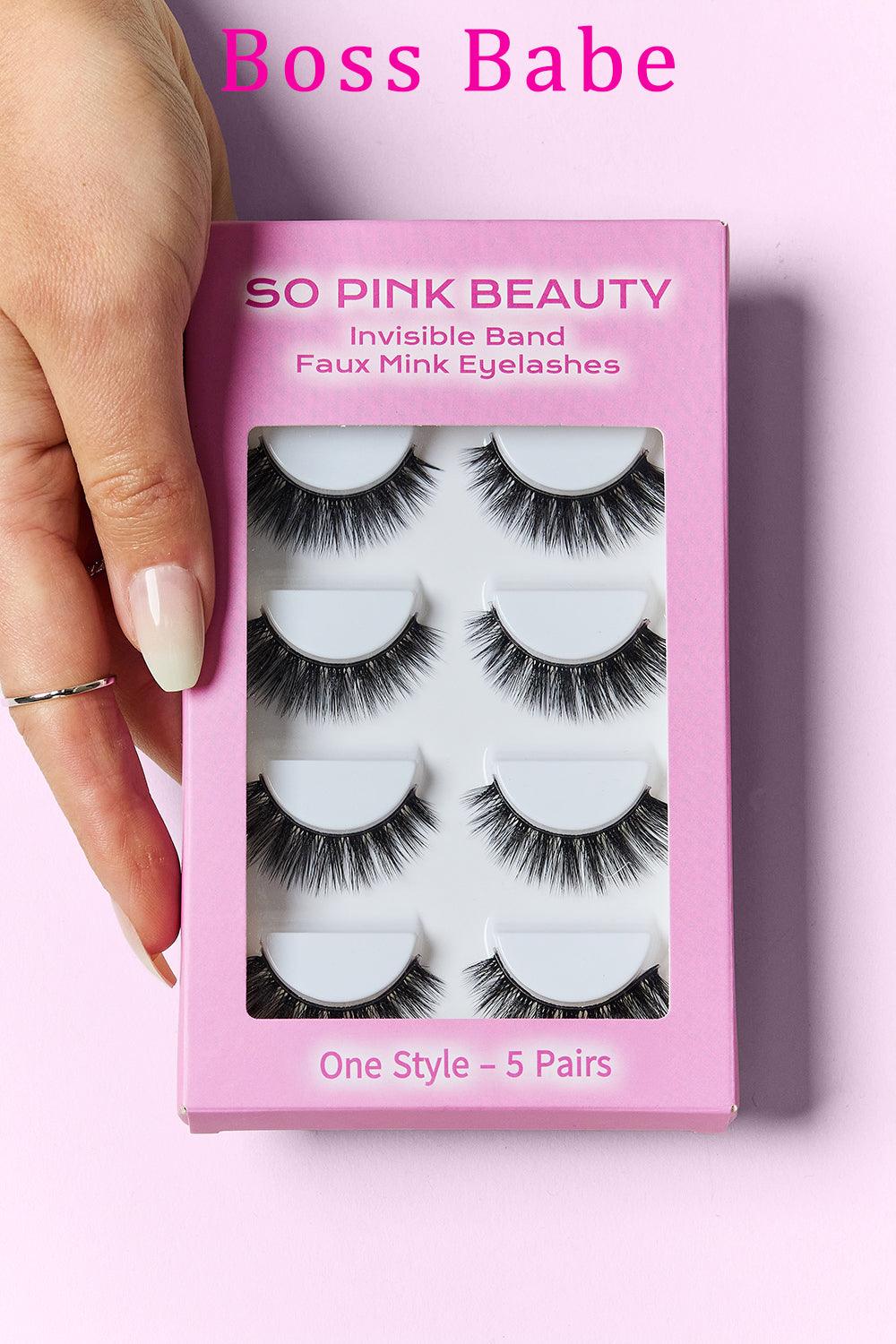 SO PINK BEAUTY Faux Mink Eyelashes 5 Pairs Carauana Store