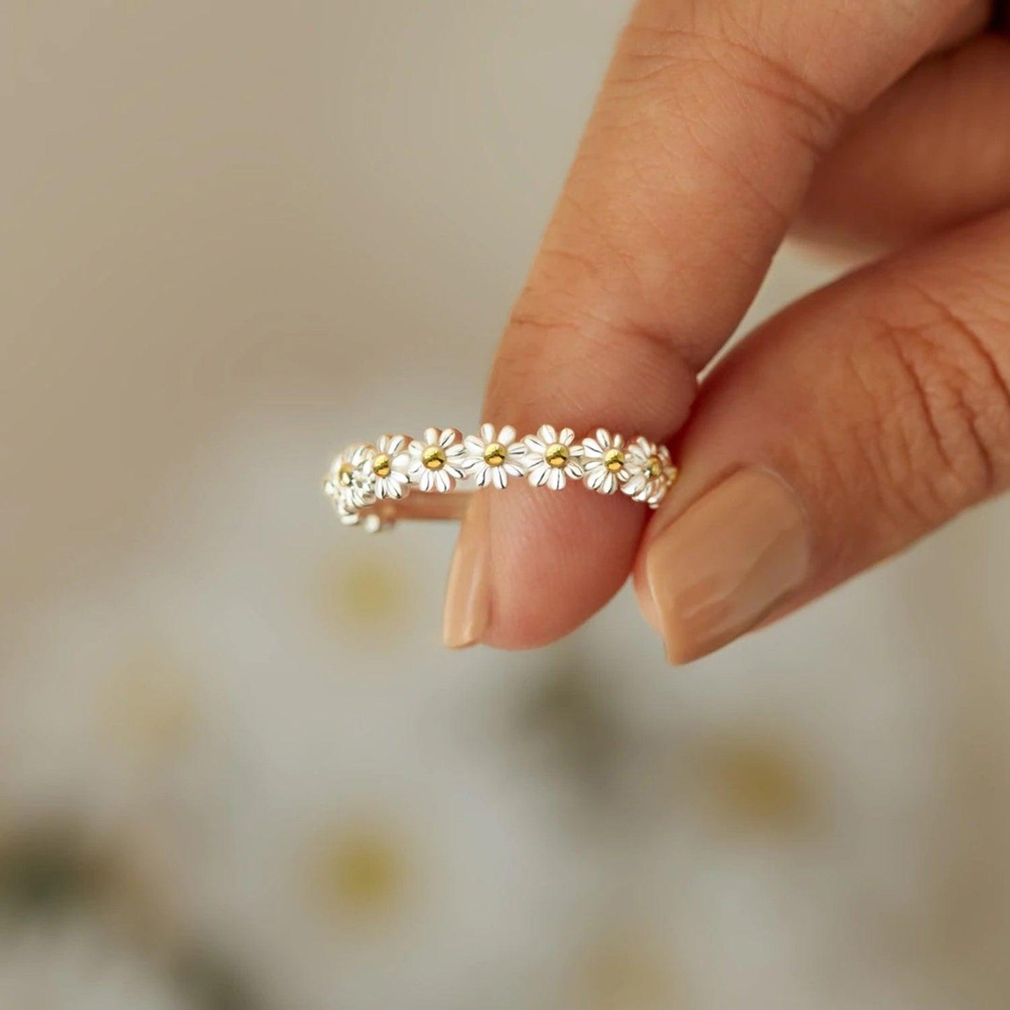 Flower Shape 925 Sterling Silver Ring Carauana Store