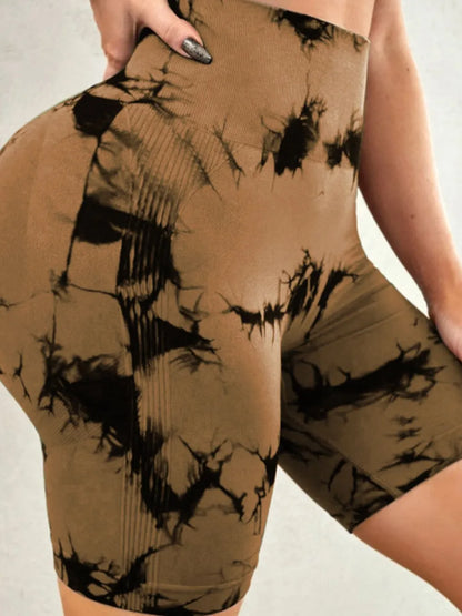 Tie-Dye High Waist Active Shorts Carauana Store