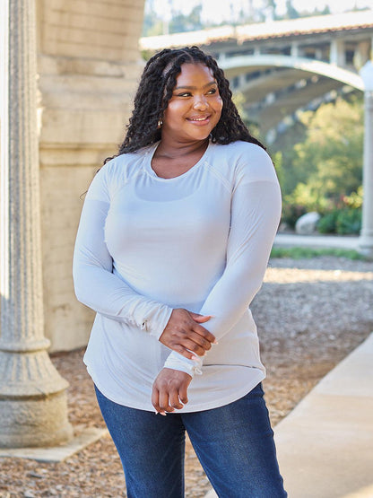 Basic Bae Full Size Round Neck Long Sleeve T-Shirt Carauana Store