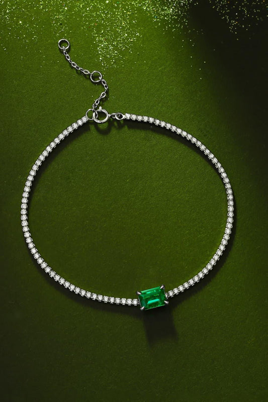 Adored 1 Carat Lab-Grown Emerald Bracelet Carauana Store