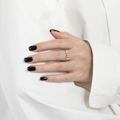 925 Sterling Silver Oil Drip Ring Carauana Store
