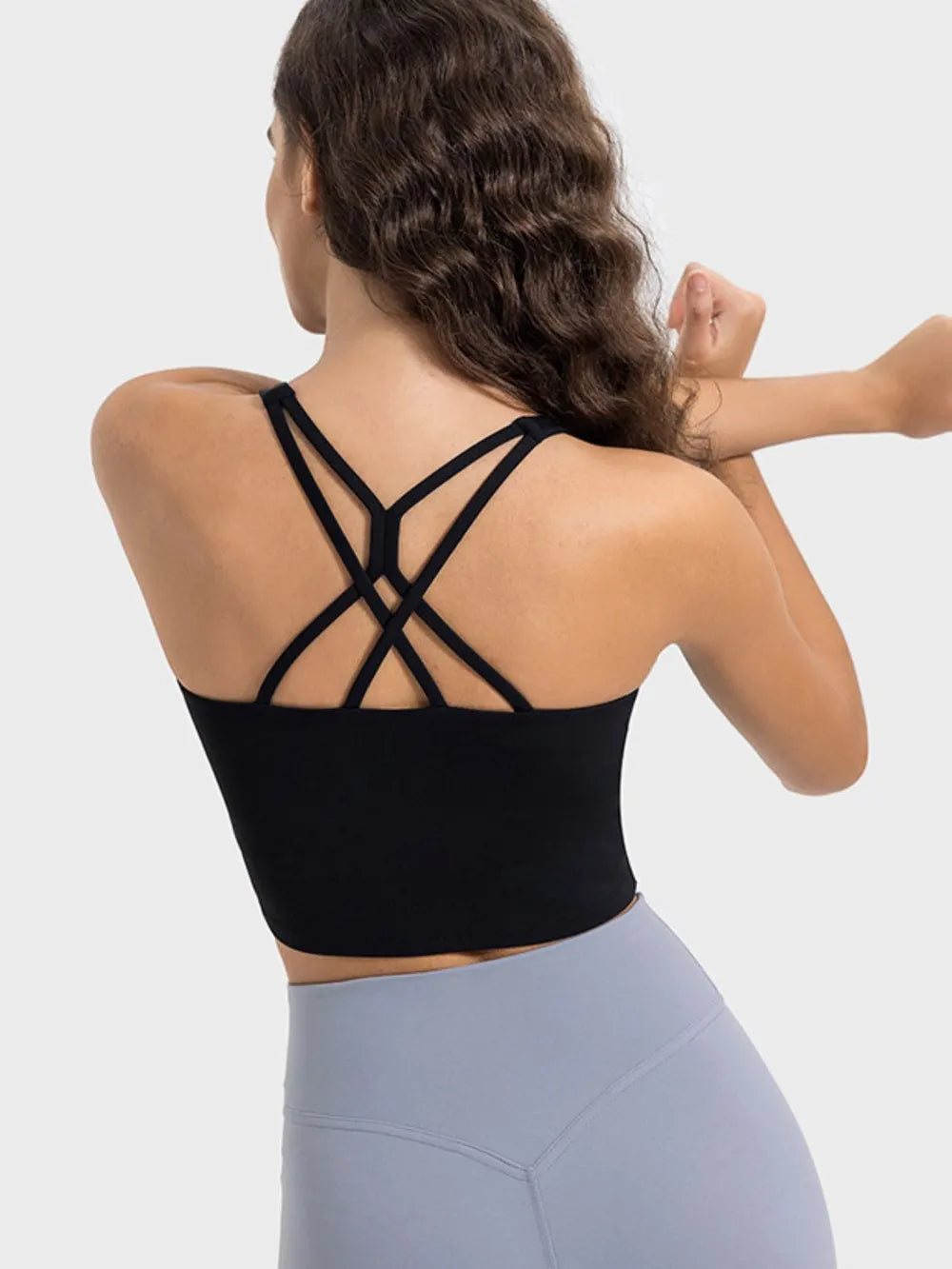 Millennia Crisscross Round Neck Active Tank Carauana Store