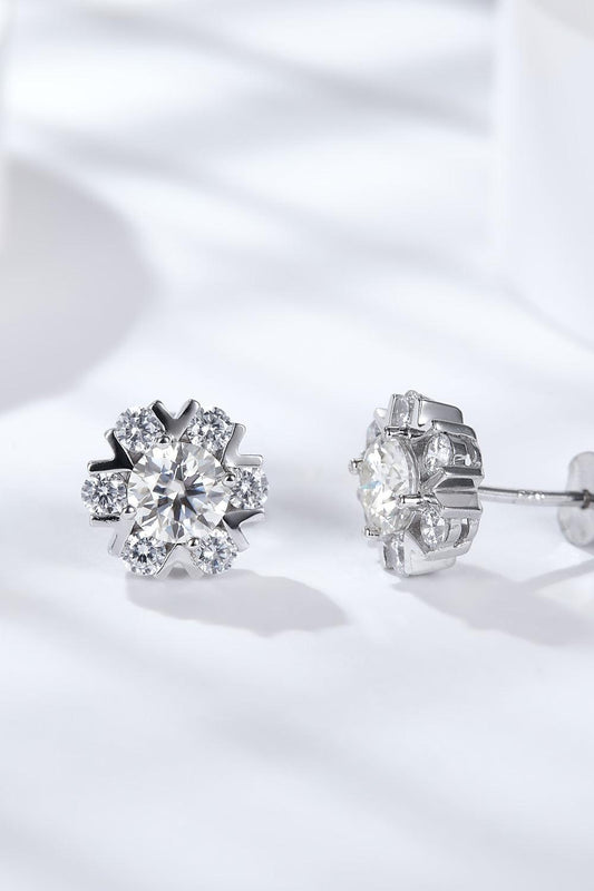 925 Sterling Silver Moissanite Stud Earrings Carauana Store