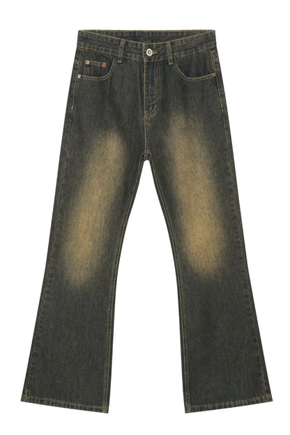 Men's Washed Bootcut Jeans Carauana Store