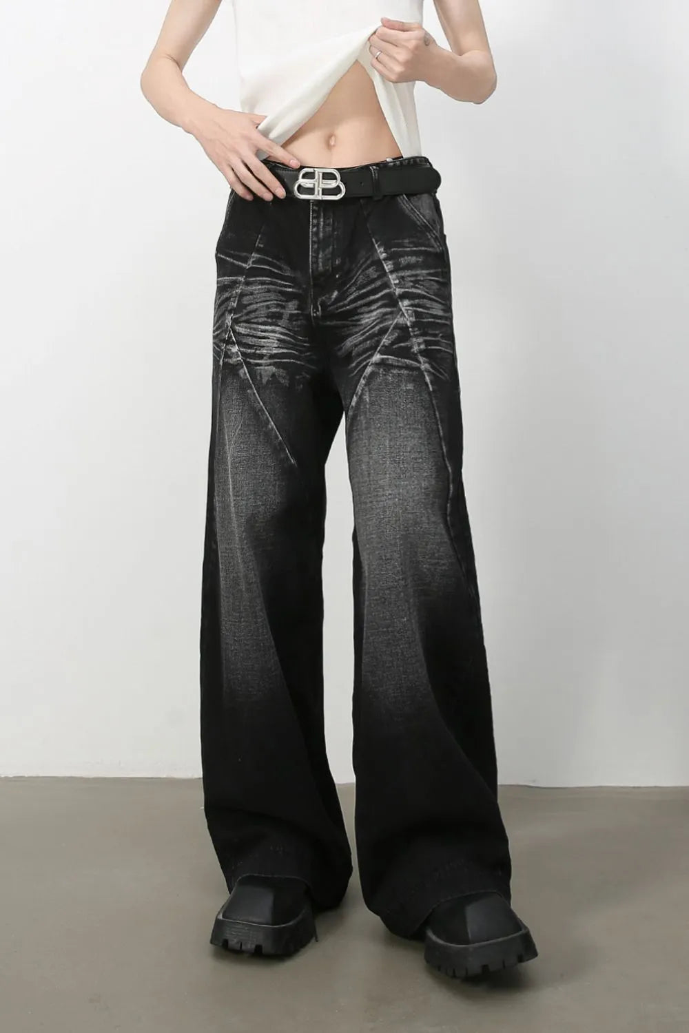 Men's Wide Leg Jeans with Pockets Carauana Store