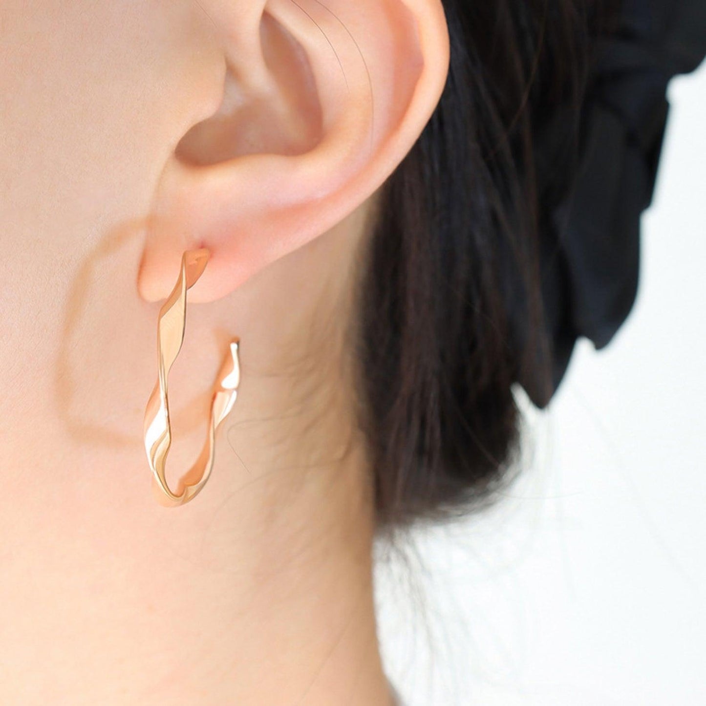 Titanium Steel C-Hoop Earrings Carauana Store