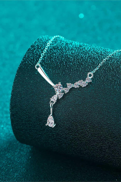 1 Carat Moissanite 925 Sterling Silver Necklace Carauana Store