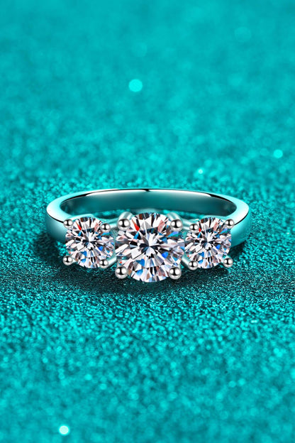 Stylish 925 Sterling Silver Moissanite Ring Carauana Store