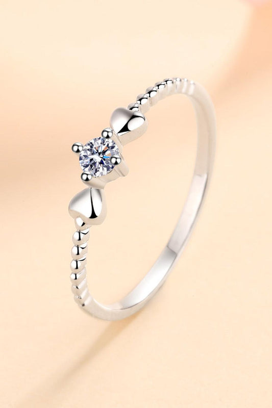 Adored Moissanite Heart 925 Sterling Silver Ring Carauana Store