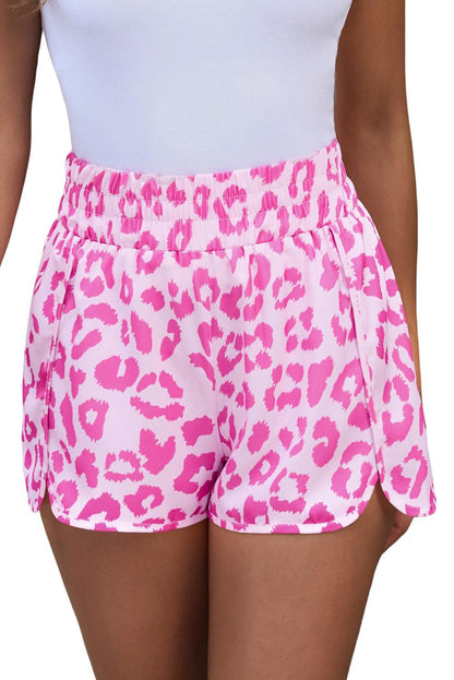 Leopard Elastic Waist Shorts Carauana Store