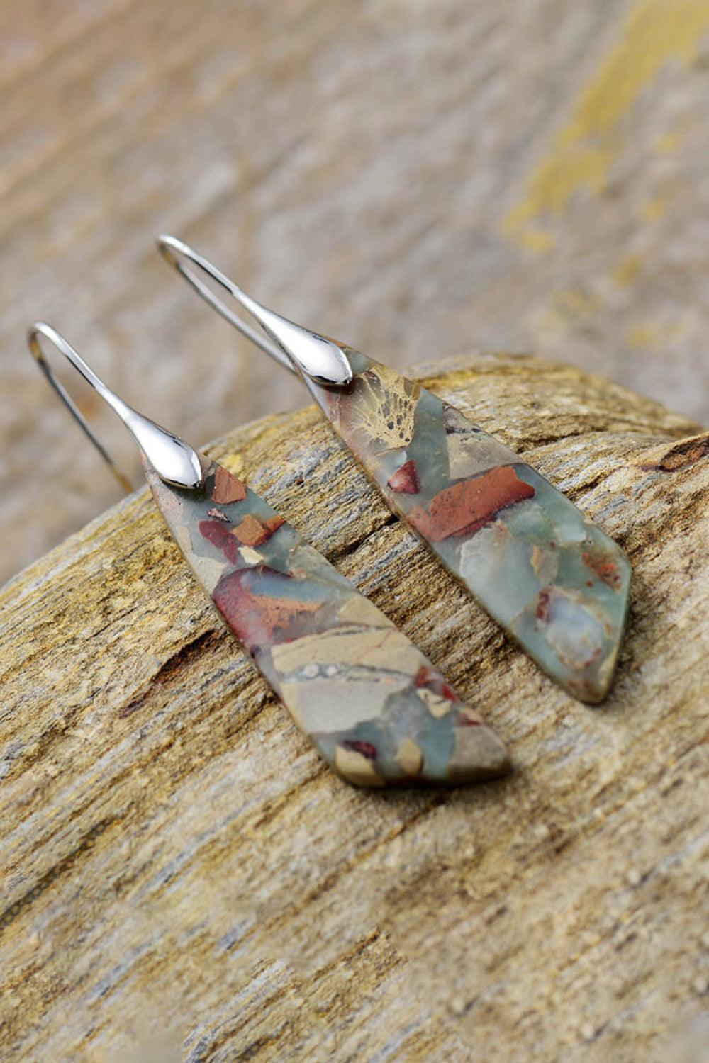 Handmade Natural Stone Dangle Earrings Carauana Store