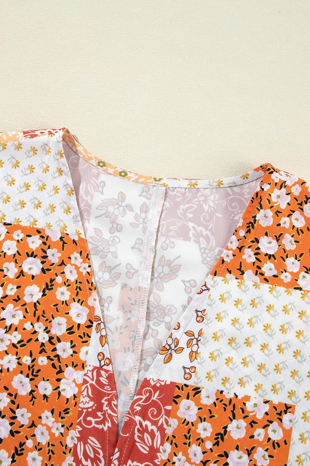 Printed Open Front Long Sleeve Cover-Up Carauana Store