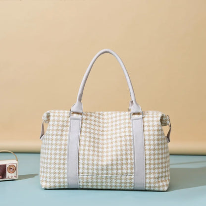 Houndstooth Canvas Travel Bag Carauana Store