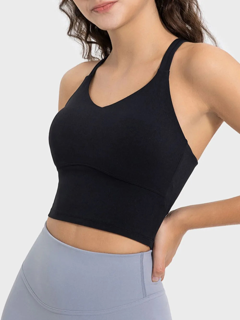 Millennia Crisscross Round Neck Active Tank Carauana Store