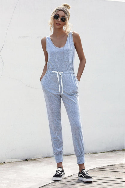 Knot Sleeveless Waist Jumpsuit Carauana Store