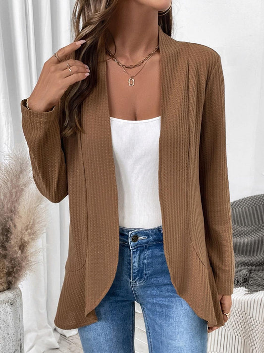 Open Front Long Sleeve Cardigan Carauana Store