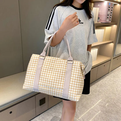 Houndstooth Canvas Travel Bag Carauana Store