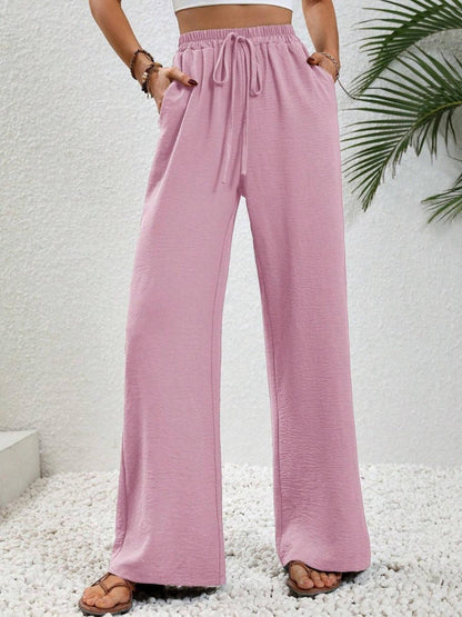 Wide Leg Drawstring Pants Carauana Store