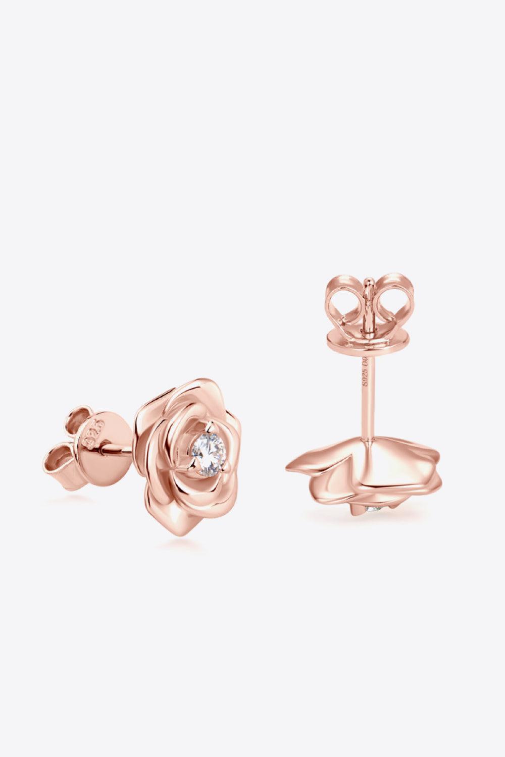 Adored Moissanite Flower 925 Sterling Silver Earrings Carauana Store