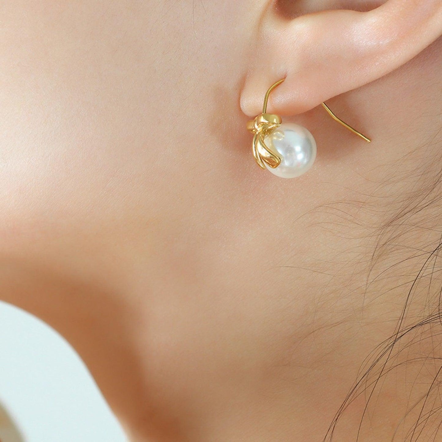 Titanium Steel Bow Drop Earrings Carauana Store