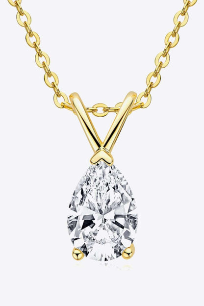 1.5 Carat Moissanite Pendant 925 Sterling Silver Necklace Carauana Store