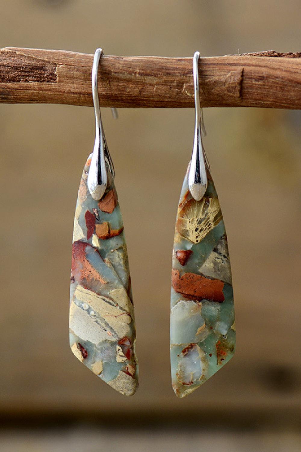 Handmade Natural Stone Dangle Earrings Carauana Store
