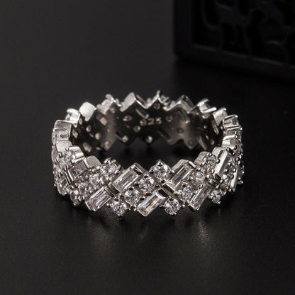 Inlaid Zircon 925 Sterling Silver Ring Carauana Store