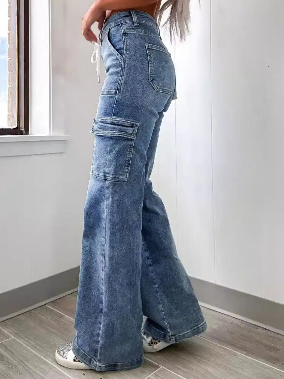 Washed Jeans with Pockets Carauana Store