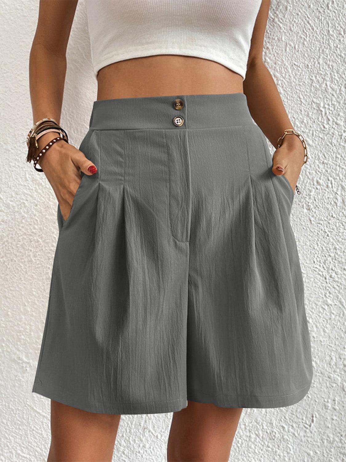 High Waist Shorts with Pockets Carauana Store