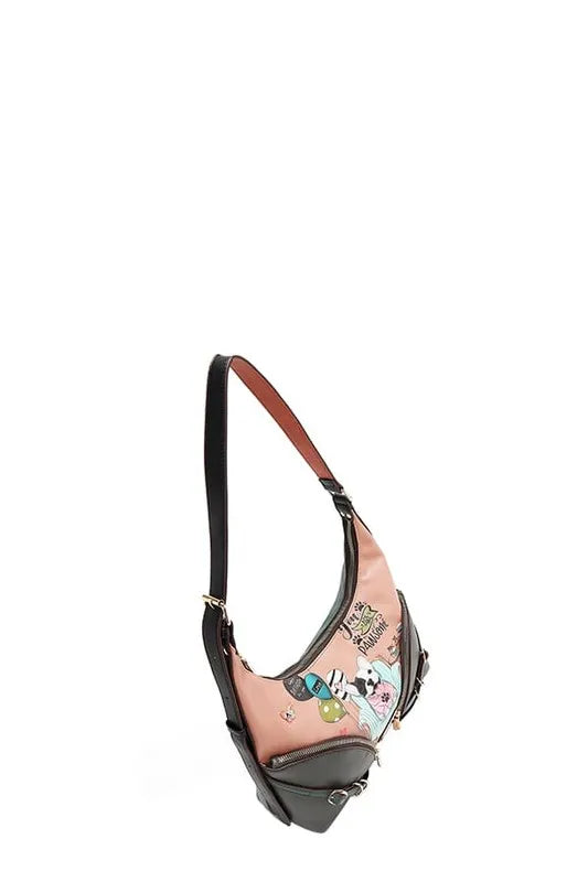 Nicole Lee USA Party King Shoulder Bag with 2 Accessory Pockets Front Carauana Store