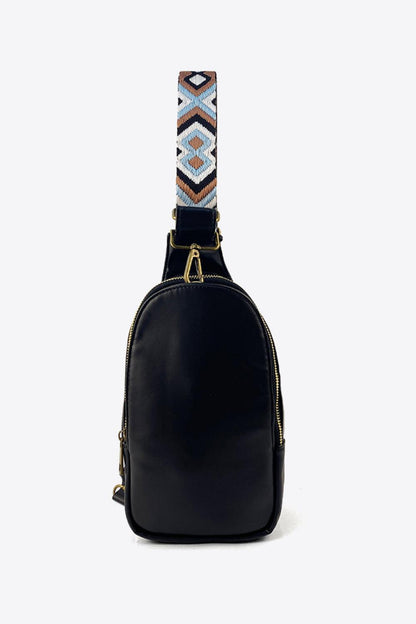 Random Pattern Adjustable Strap PU Leather Sling Bag Carauana Store