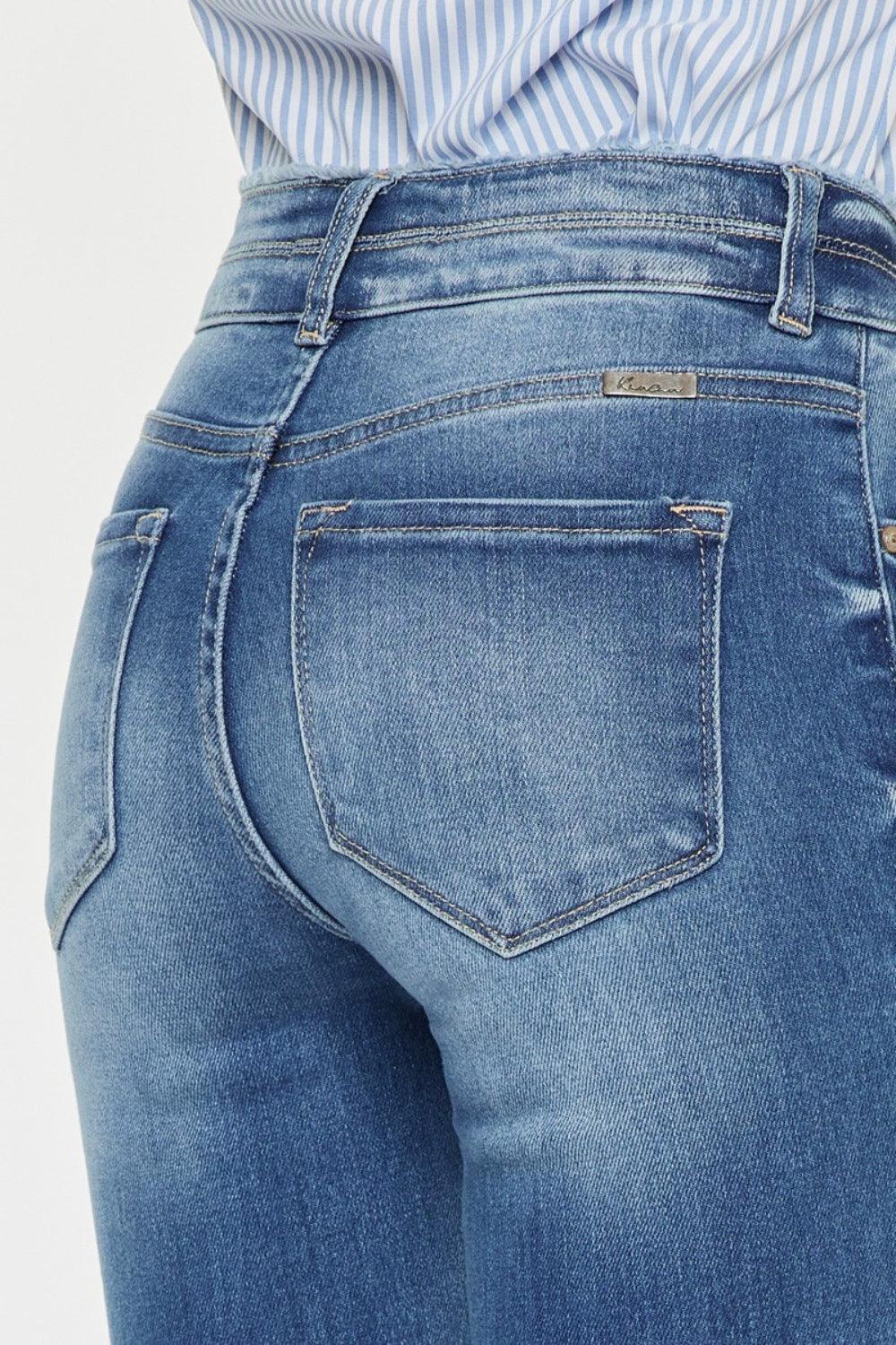 Kancan Distressed Raw Hem High Waist Jeans Carauana Store