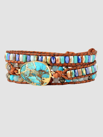 Triple-Layer Natural Stone Bracelet Carauana Store