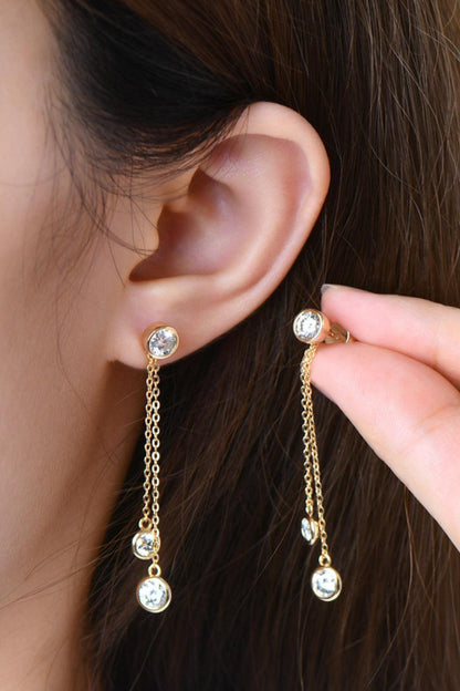 2.6 Carat Moissanite 925 Sterling Silver Earrings Carauana Store
