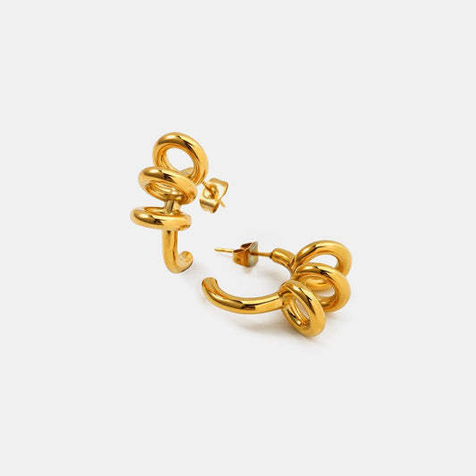 Stainless Steel C-Hoop Earrings Carauana Store