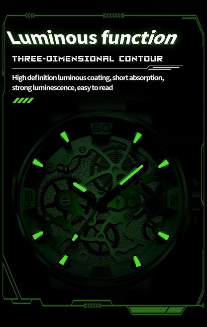 American PlayBoy Fashion Casual Men's Watch - Luxury Waterproof Luminous Quartz Wristwatch High Quality Carauana Store