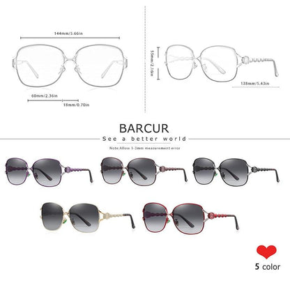 BARCUR Luxury Polarized Sunglasses Gradient Lens UV400 Protection Carauana Store