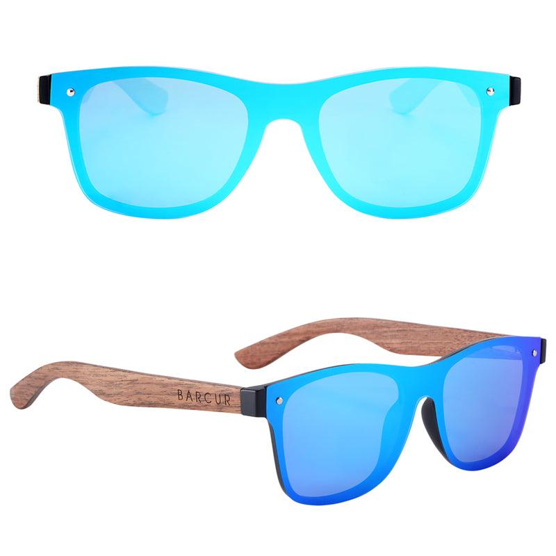 BARCUR Walnut Sunglasses Polarized Carauana Store