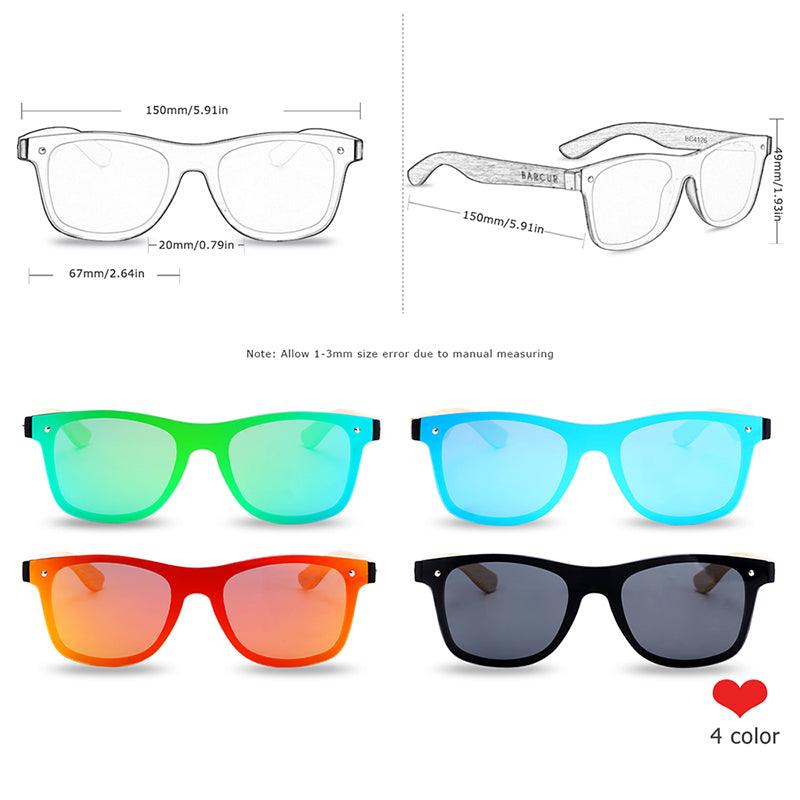 BARCUR Walnut Sunglasses Polarized Carauana Store
