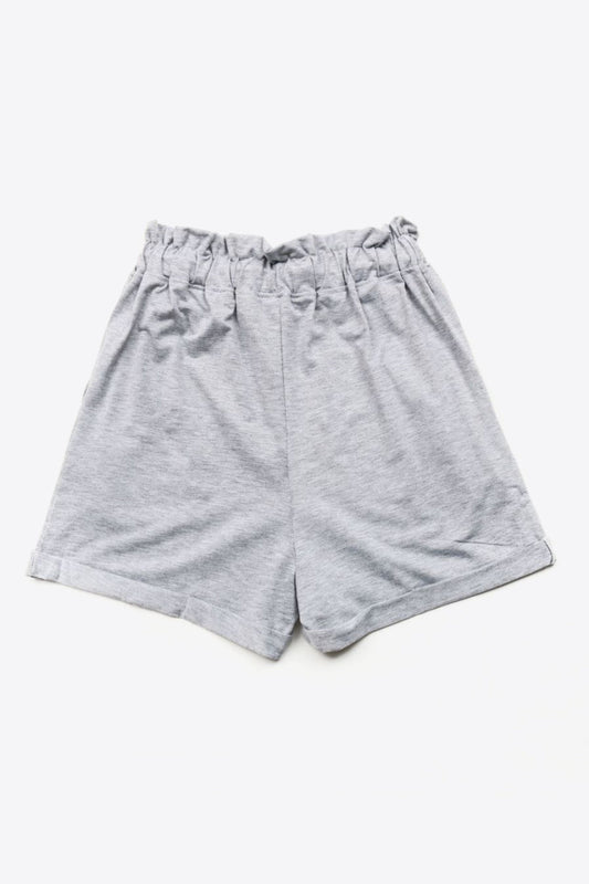 Buttoned Drawstring Waist Cuffed Shorts Carauana Store