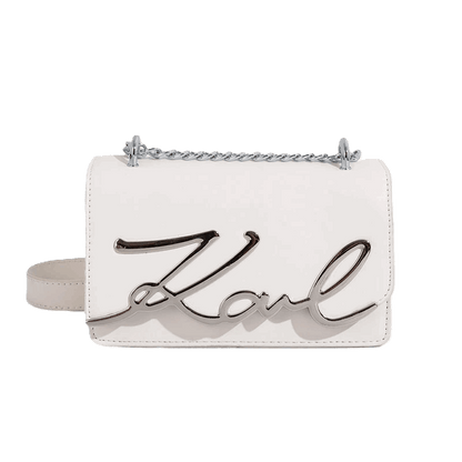 White CaRaUaNa Karl Clutch Bag