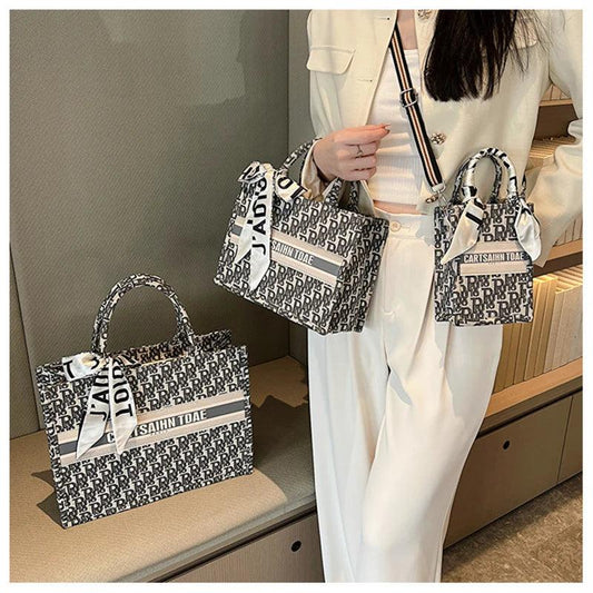 Carauana CARTSAIHN TDAE Canvas Tote Handbag | Floral Embroidery | Free Tracked Shipping | Christmas Birthday Gift Travel Accessories Carauana Store