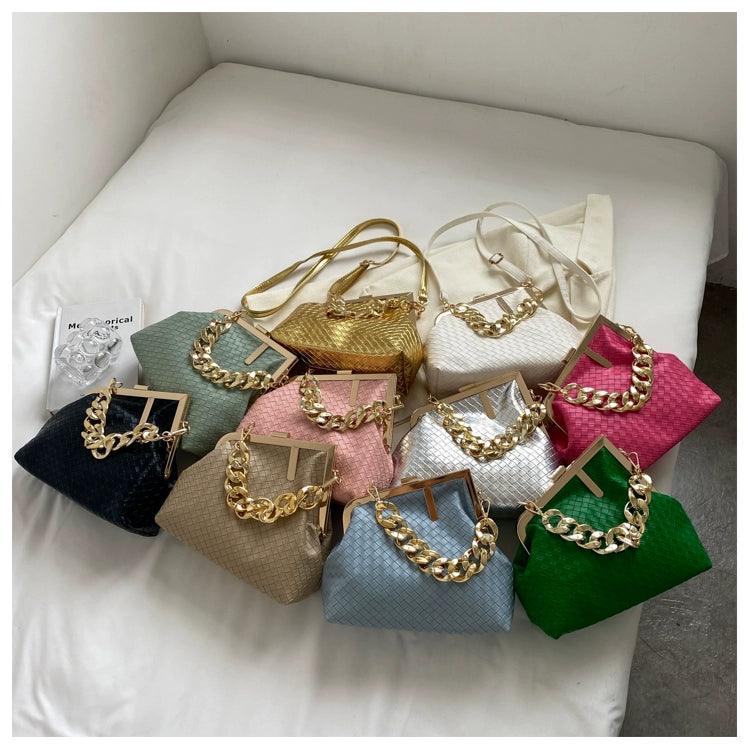Carauana UNIU SILVER GOLD Knitted Crossbody Bag | Fashion Satchel | NEW 2024 Collection Carauana Store