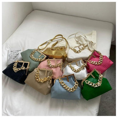 Carauana UNIU SILVER GOLD Knitted Crossbody Bag | Fashion Satchel | NEW 2024 Collection Carauana Store