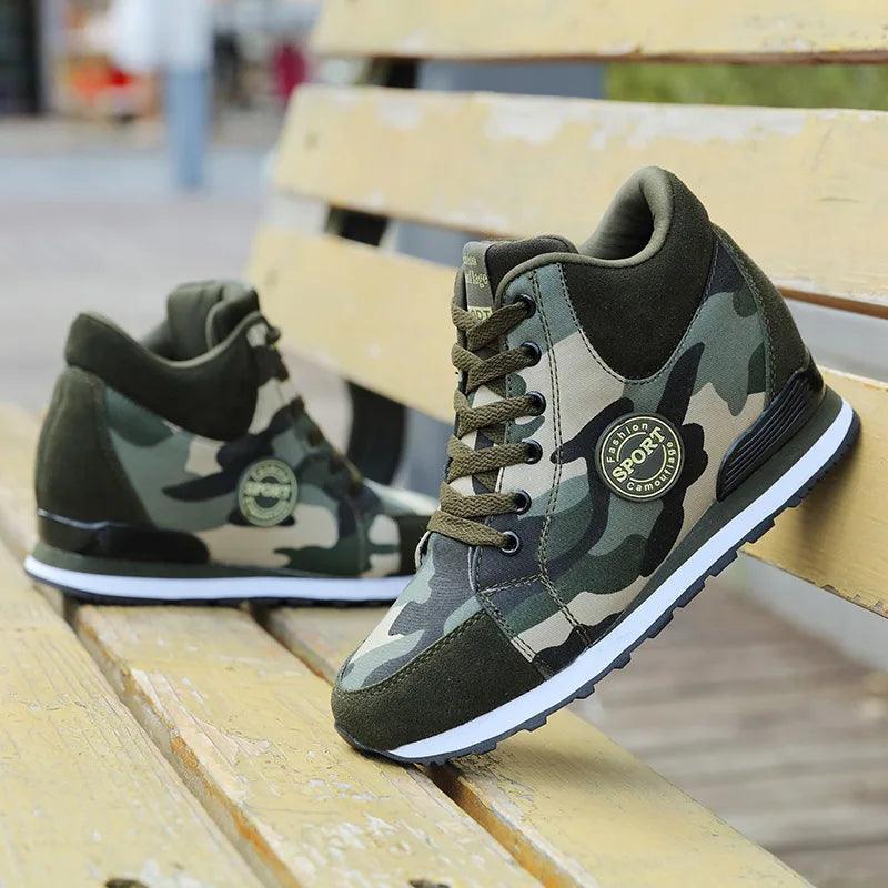 Carauana Women Camouflage 6.5cm Heel Height Increase Casual Shoes Carauana Store